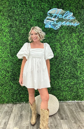 Heavenly White Mini Dress