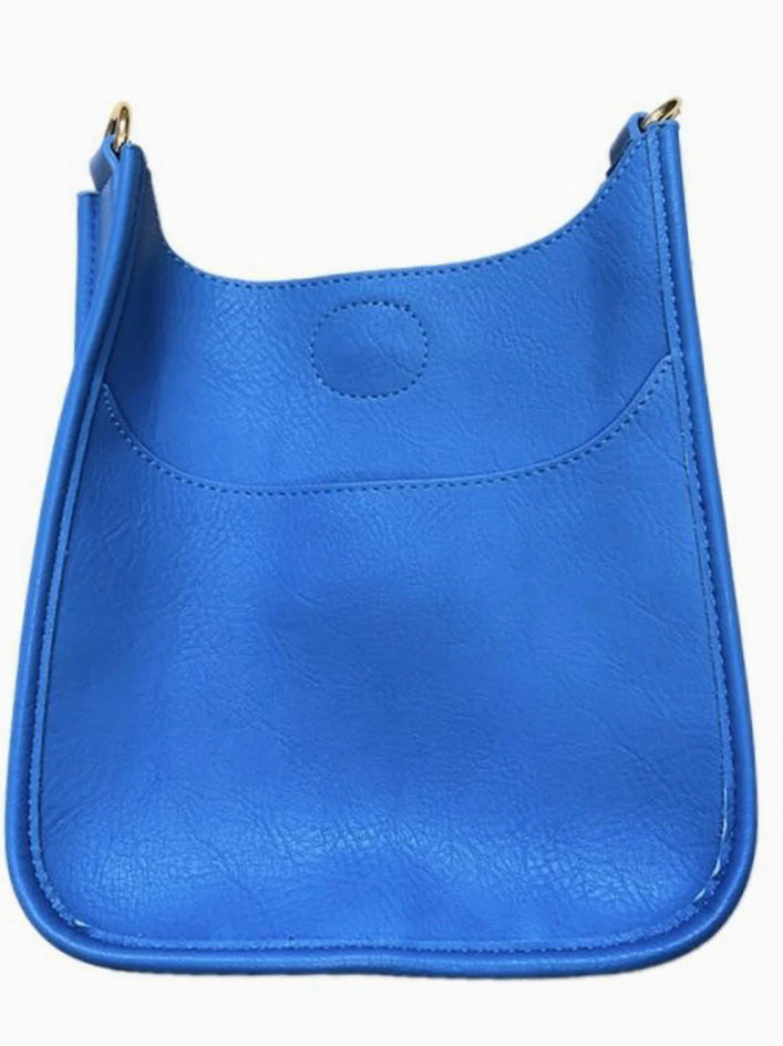 Ah-Dorned Mini Vegan Messenger Bag- Blue